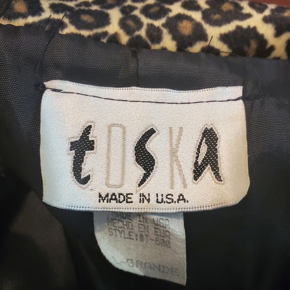 Vintage 90s Velveteen Leopard Cheetah Blazer - Picture 8 of 9